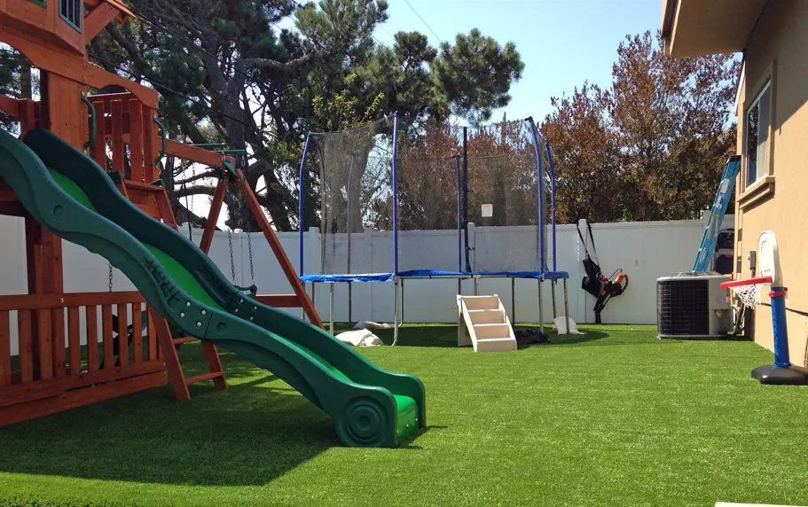 fully equipped backyard playground turf in Palm Springs CA